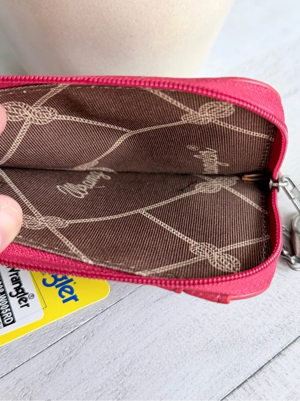 Wrangler Southwestern Art Print Mini Zip Card Case Red